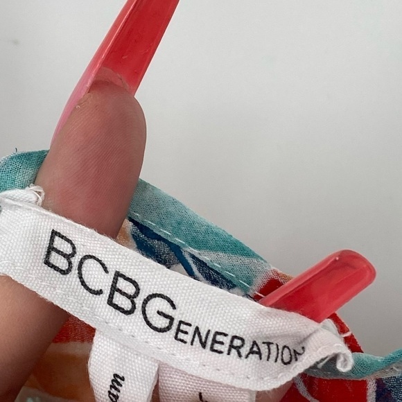 BCBGeneration sheer multicolored see through baggy loose fit tank top large - Picture 9 of 12